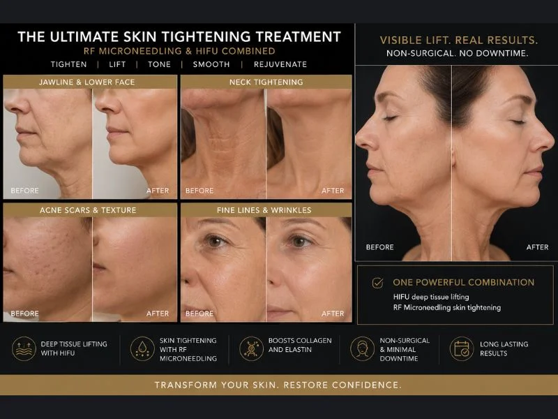 Results of combined treatment for the ultimate skin tightening treatment Solihull Lodge