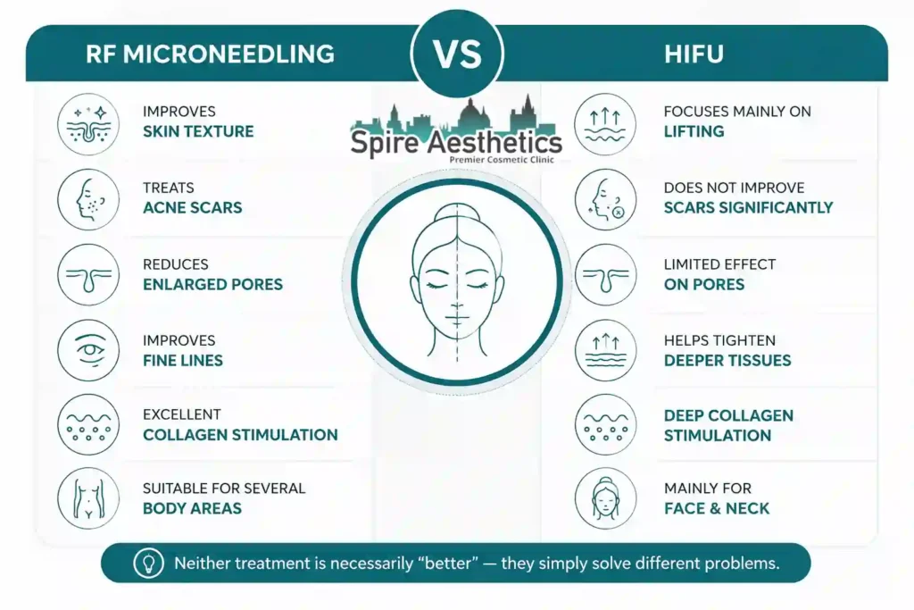 RF Microneedling vs HIFU: Which Treatment Gives Better Results Solihull Lodge?